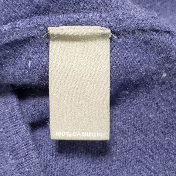 Neiman Marcus Womens Cashmere Sweater Periwinkle Blue Sz Lg *FLAWED* - Picture 8 of 14